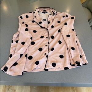 Banana Republic Blush and Black Polka Dot pajamas